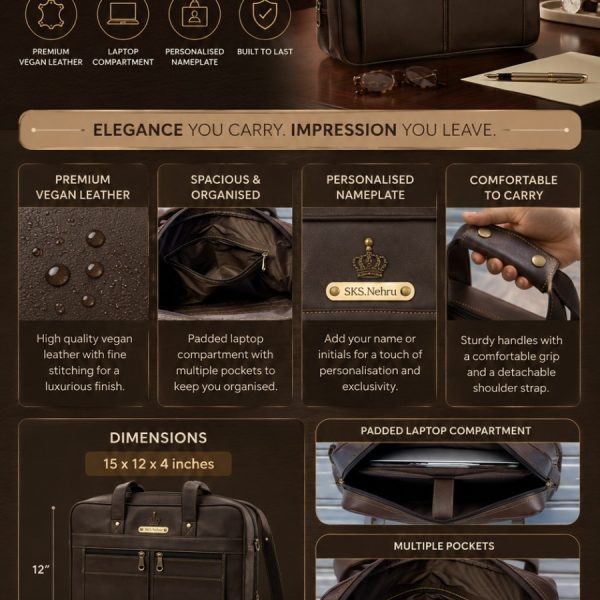 Personalised Executive Laptop Bag
