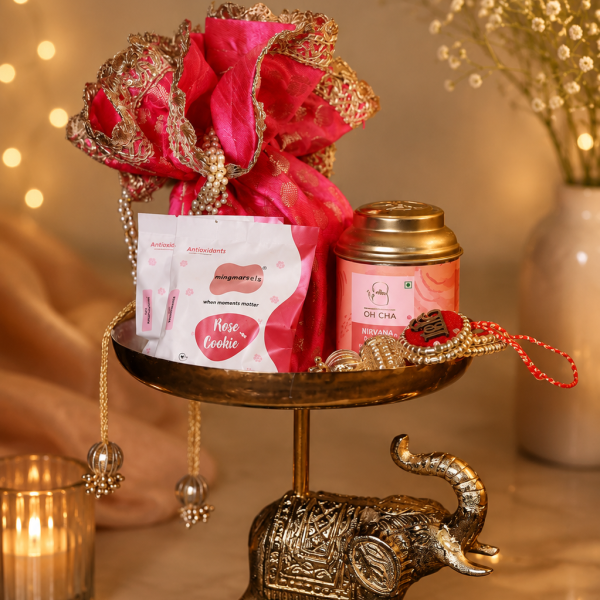 Royal Rakhi Hamper with Decorative Elephant Stand
