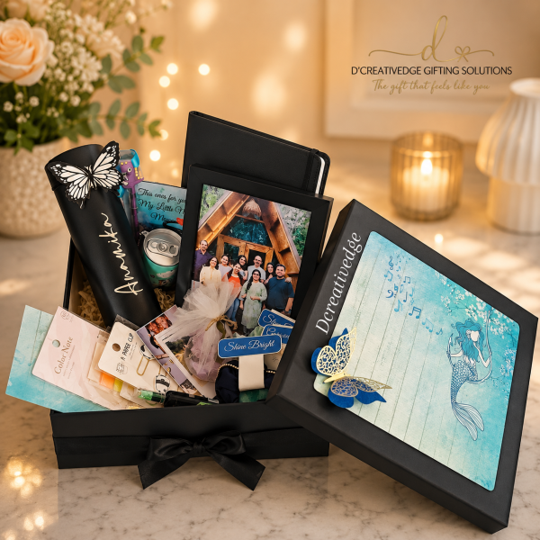 Black & Blue Personalised Memory Gift Box