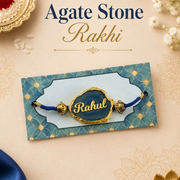 Personalized Agate Stone Rakhi