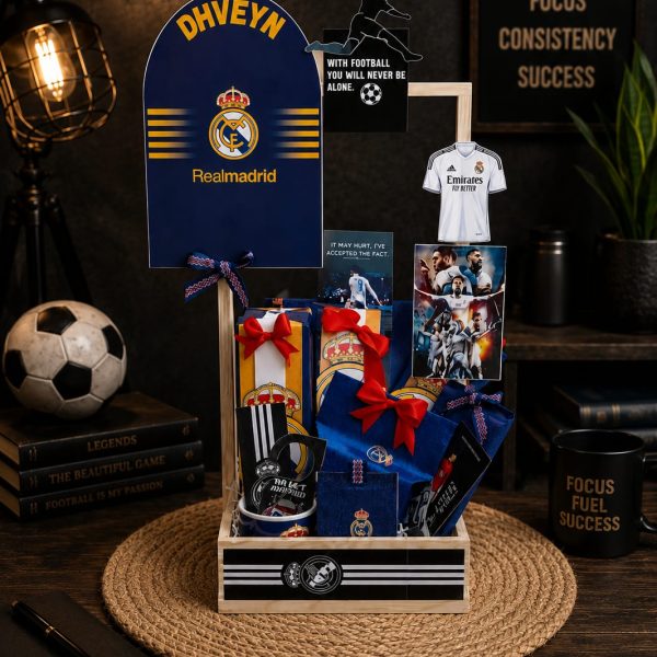 Personalized Football Fan Hamper – Real Madrid Edition