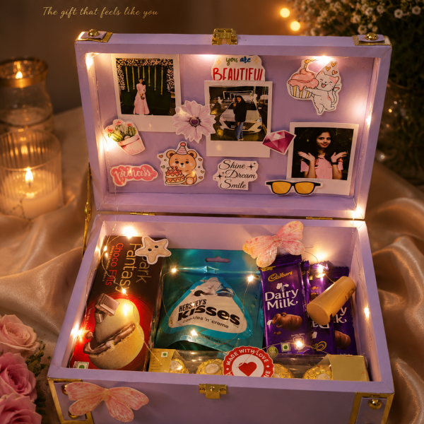 Personalized Memory & Chocolate Trunk Hamper