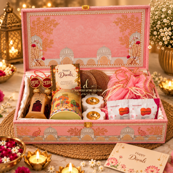 The Jharoka Hamper in pink